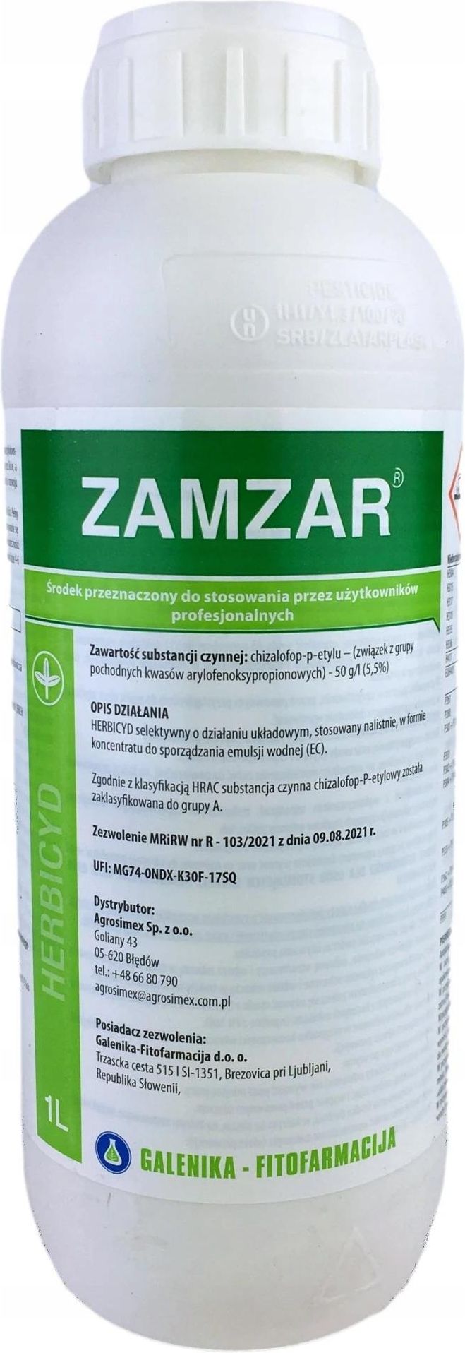 Zamzar 1L Oprysk Chwastobójczy Na Chwasty Herbicyd Ceny i opinie