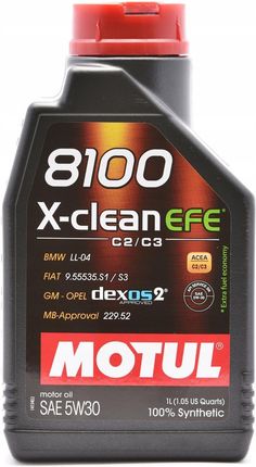 Motul 8100 X-Clean Efe C2/C3 5W30 1L