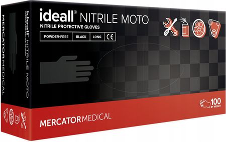 Mercator Medical Rękawice Nitrylowe Ideall Nitrile Moto Xl 100Szt.