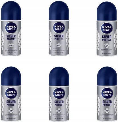 Nivea Men Silver Protect Antyperspirant Roll-on 6x50 ml