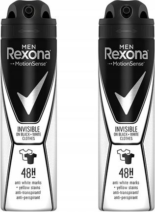 Rexona Men dezodorant spray Invisible 2 x 150ml