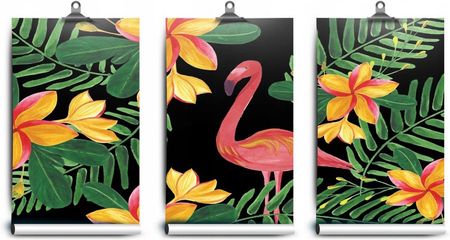 Coloray Fototapeta Lateks Flamingi Kwiaty 250x104