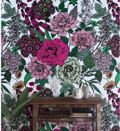 Coloray Flizelinowa Vintage Kwiaty Różane 104x70cm