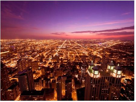 Deconest Fototapeta Amerykańskie Chicago Nocą 300x231