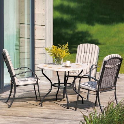 Krzesło Ogrodowe Balkon Taras Metalowe 150Kg 22907 - zdjęcie 4