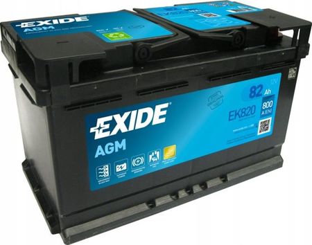 Exide Agm Akumulator Start-Stop 82Ah 800A Ek820