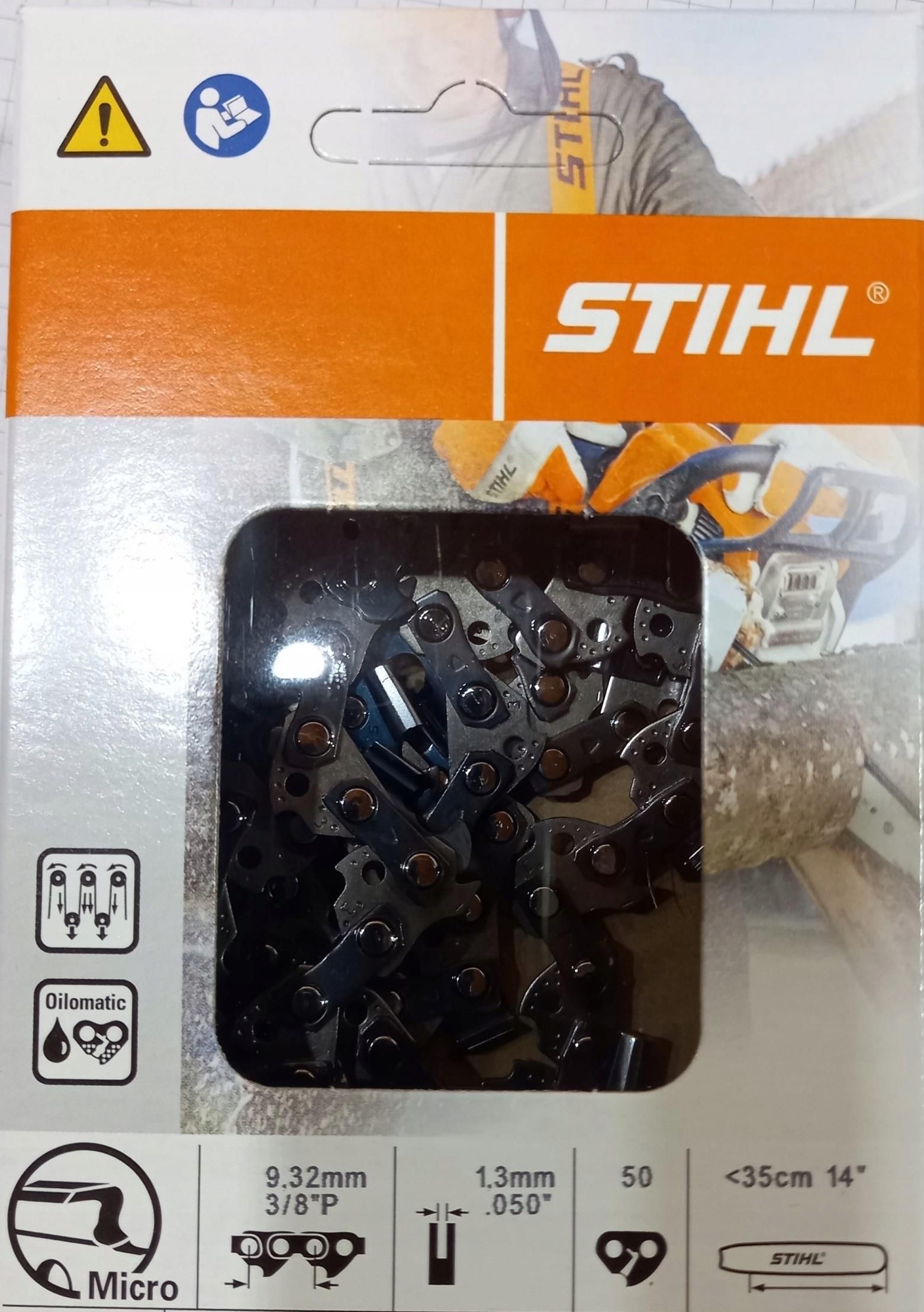 Pack De 3 Cadenas De Sierra Para Stihl - 35cm, Paso 3/8 LP, Espesor 1.3mm, 50 Eslabones - Compatibles Con MS180, MS210, MS230, Etc.