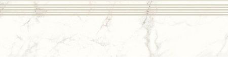 Cersanit Gres Szkliwiony Stopnica Calacatta Mild White Satin 29,8x119,8