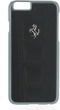 Ferrari Twarde Skórzane Etui Do iPhone 6 Plus/6S Plus - Czarne