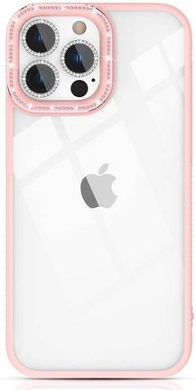 Kingxbar Sparkle Series Etui iPhone 13 Pro Z Kryształami Obudowa Pokrowiec Na Tył Plecki Różowy