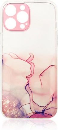 Marble Case Etui Do iPhone 12 Pro Żelowy Pokrowiec Marmur Różowy