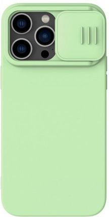 Nillkin Camshield Magnetic Silicone Case Etui iPhone 14 Pro Magnetyczny Magsafe Pokrowiec Z Osłoną Na Aparat Zielony