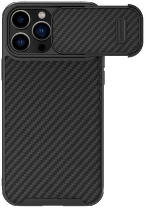 Nillkin Synthetic Fiber S Case Etui iPhone 14 Pro Max Z Osłoną Na Aparat Czarny