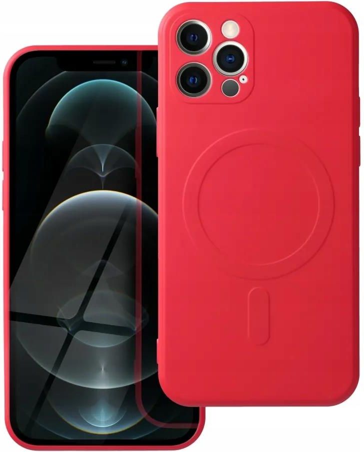 Silicone Mag Cover Case For iPhone 12 Pro Red - Etui na telefon, ceny i ...