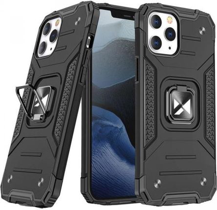 Wozinsky Ring Armor Etui iPhone 14 Pro Max Pancerny Hybrydowy Pokrowiec + Magnetyczny Uchwyt Czarny