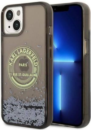 Oryginalne Etui iPhone 14 Karl Lagerfeld Hardcase Liquid Glitter Rsg Klhcp14Slcrsgrk Czarne