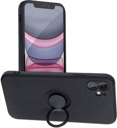 Futerał Forcell Silicone Ring Do iPhone 11 Czarny