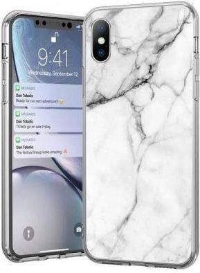 Etui Wozinsky Do Apple iPhone 12 Pro Max Żelowe Marmurkowe Białe
