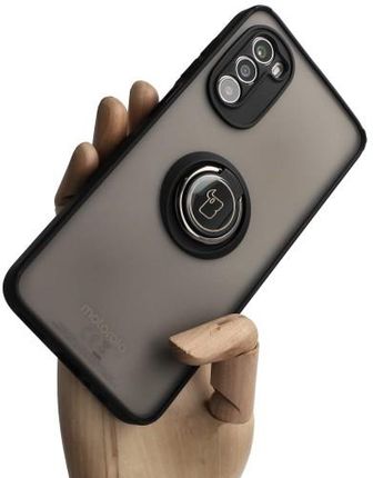 Etui Bizon Case Hybrid Ring Do Motorola Moto G52/G82, Czarne