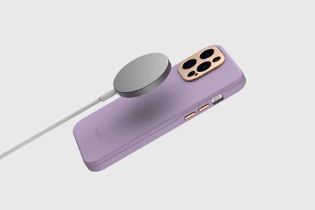 Moshi Napa Slim Magsafe - Skórzane Etui iPhone 14 Plus Lavender Purple 99Mo088422