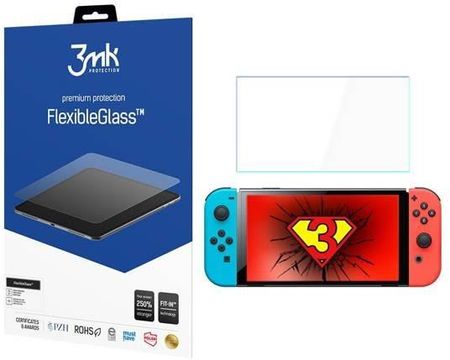 Szkło Hybrydowe Nintendo Switch Oled 3Mk Flexible Glass Folia Hybrydowa