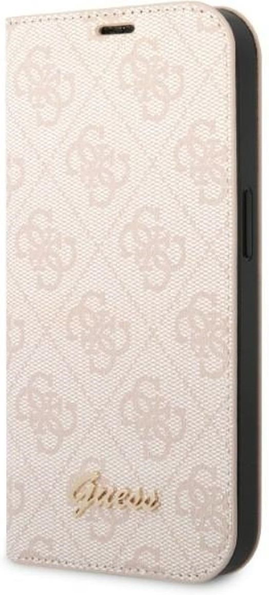 Guess IPhone 14 Pro Hülle – Book Case Mit Vintage Gold Logo, Klappe, Schwarz/Black, 4G-Design