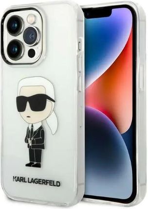 Karl Lagerfeld Klhcp14Xhniktct iPhone 14 Pro Max 6,7" Transparent Hardcase Ikonik Karl Lagerfeld