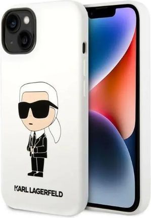Karl Lagerfeld Klhcp14Msnikbch iPhone 14 Plus 6,7" Hardcase Biały/White Silicone Ikonik