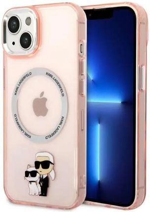Karl Lagerfeld Klhmp14Mhnkcip iPhone 14 Plus 6,7" Hardcase Różowy/Pink Iconic Karl&Choupette Magsafe