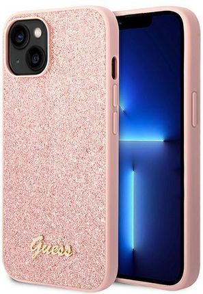 Guess Guhcp14Mhggshp iPhone 14 Plus 6,7" Różowy/Pink Hard Case Glitter Script