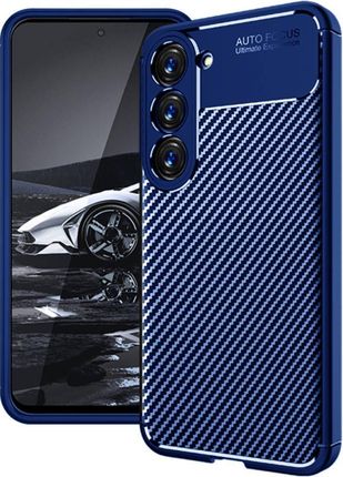 Etui Samsung Galaxy S23+ Pancerne Shockproof Nexeri Carbon Fiber Niebieskie