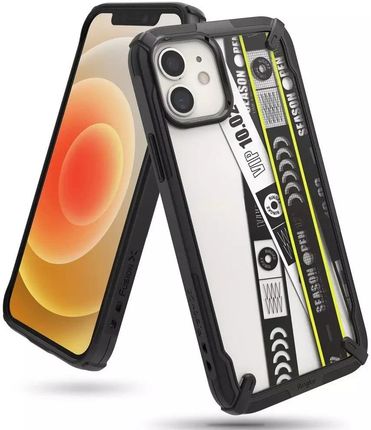 Ringke Fusion X Design Durable Pc Case With Tpu Bumper For iPhone 12 Mini Black Ticket Band Xdap0018