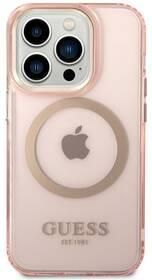 Obudowa Dla Telefonów Komórkowych Guess Translucent Magsafe Na Apple iPhone 14 Pro Max Guhmp14Xhtcmp Różowy