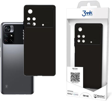3Mk, Etui Na Telefon, Xiaomi Poco M4 Pro, Matt Case, Czarne