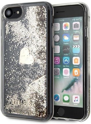 Guess Guohci8Glhflgo iPhone 7/8/Se 2020 /Se 2022 Gold/Złoty Hard Case Glitter Charms