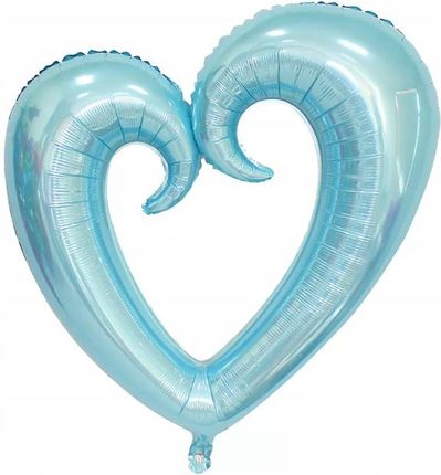 Balon Foliowy Serce Niebieski Wesele Walentynki