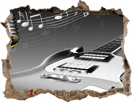 Fotoobraz dziura ścienna Gitara i mikrofon 120x81