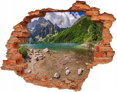 Dziura 3d fototapeta dekor 120x93 Jezioro w górach