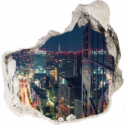 Fototapeta dziura na ścianę 3d Tokio Japonia 75x75