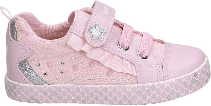 Geox Sneakers Basses Pour Fille J Kilwi Girl B - Toile, Semelle Respirante, Lacets, Idéal Quotidien