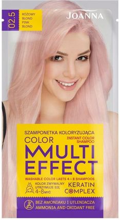 Joanna Multi Effect Color Keratin Complex Szamponetka 02.5 Różowy Blond 35G