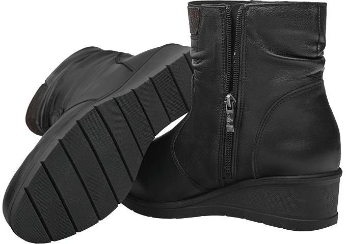 Botki AXEL Comfort 4449 H Czarny+Pyton Czarny/Złoty na