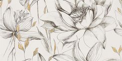 Zdjęcie Domino Velo Bianco Flowers Obraz Gresowy Element 2 59,8x119,8x0,8 - Iłowa