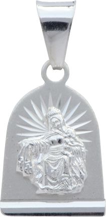 Medalik srebrny diamentowany Matka Boża Szkaplerzna