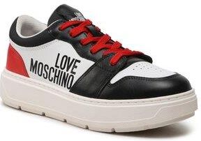 Sneakersy Love Moschino - JA15274G1GIAB10B  Bian/Nero/Rosso