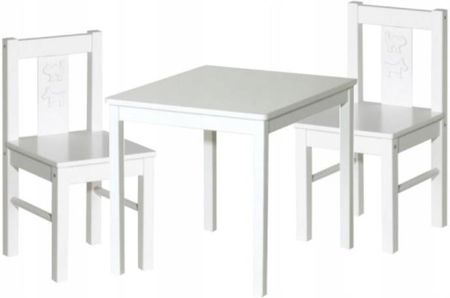 Ikea Zestaw Kritter Stolik+2 X Krzesełko Biały