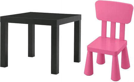 Ikea Zestaw Stolik Lack Krzesełko Mammut Róż