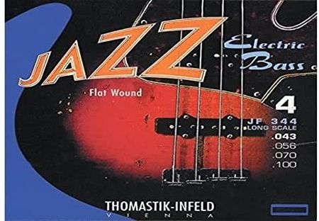 Thomastik Einzelsaite C .033 Stahlkern, Nickel flat wound long scale 34" JF34033 für E-Bass Jazz Satz JF346