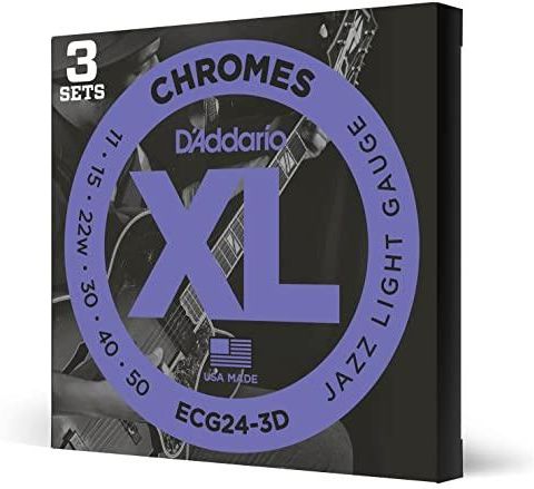 D'Addario ECG Flat Wound Chrome Electric Guitar Strings