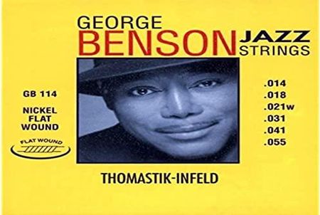 Thomastik Einzelsaite E6 .055fw Nickel, flatwound GB55 für E-Gitarre George Benson Jazz Satz GR114